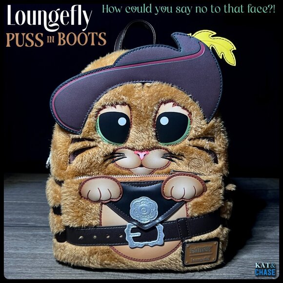 Loungefly Handbags - Loungefly Shrek Puss in Boots Cosplay Mini Backpack Cat Dreamworks Movie Tv